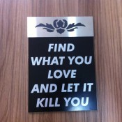 placa de aço escovado com adesivo